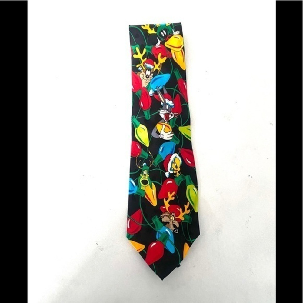LOONEY TUNES MANIA silk Christmas holiday necktie